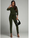 Damen-Overall mit Reißverschluss hinten, Khaki 2401 – Online-Shop – Boutique